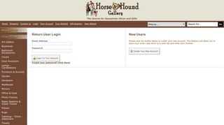 Login To Your Account - Horse and Hound