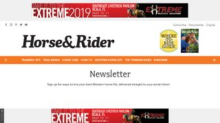 Sign up for the Horse&Rider Newsletter - Horse&Rider - Horse & Rider