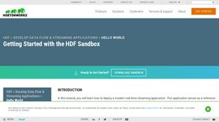 Getting Started with the HDF Sandbox - Hortonworks