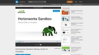 Hortonworks Sandbox Startup Guide for VirtualBox - SlideShare