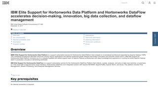 IBM Elite Support for Hortonworks Data Platform and Hortonworks ...