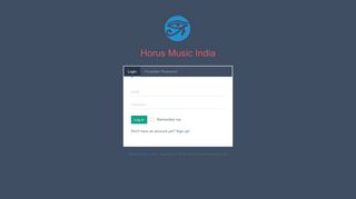 Login - Horus Music India @ MyClientZone