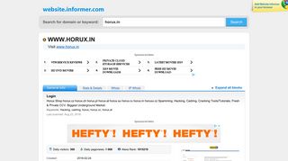 horux.in at Website Informer. Login. Visit Horux.