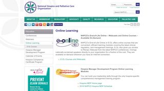 Online Learning | National Hospice and Palliative Care Organization