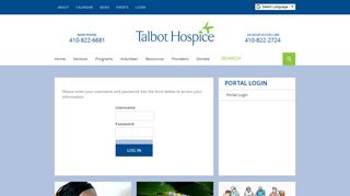 Talbot Hospice : Portal : Portal Login