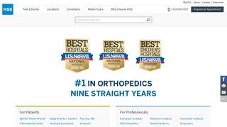 Hospital for Special Surgery - #1 Orthopedic Hospital in the Nation ...