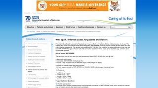WiFi Spark - Internet access for patients and ... - Leicester's Hospitals