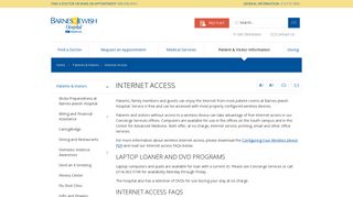 Internet Access - Barnes-Jewish Hospital