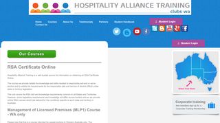 RSA Certificate Online| Hospitality Alliance Training