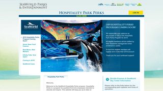 Hospitality Park Perks | SeaWorld Parks & Entertainment