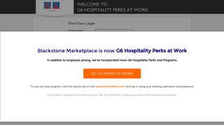 Search for your Login - G6 Hospitality Perks at Work