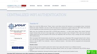 Centralized WiFi Authentication | Hospitality WiFi