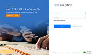 Host Analytics EPM03 4A Suite – Customer Sign In