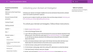 Unlocking your domain at Hostgator - Fused Documentation (Alpha)