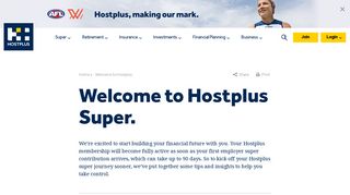 Welcome to Hostplus Super.