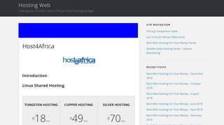 Host4Africa - Hosting Web