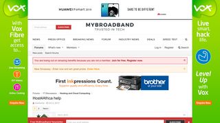 Host4Africa help | MyBroadband