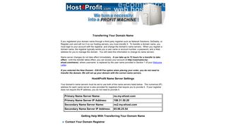 Host4Profit Online Support: Transferring Your Domain Name