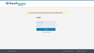 HostAway Webmail - Login Page