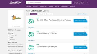 62% Off Host Cats Coupon, Promo Codes - RetailMeNot