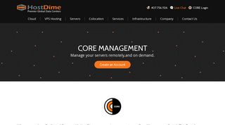 CORE Management Portal - HostDime