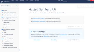 Hosted Numbers API - Twilio