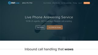 PATLive: 24/7 Live Answering Service