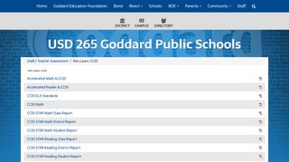 USD 265 - Goddard Public Schools - Ren Learn: CCSS