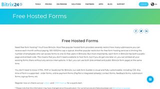 Bitrix24: Free Hosted Forms