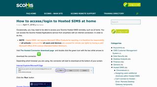 How to access/login to Hosted SIMS at home - Frequently Asked ...