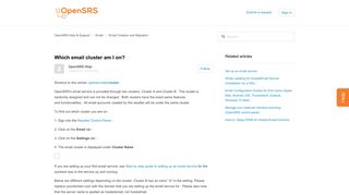 Which email cluster am I on? – OpenSRS Help & Support