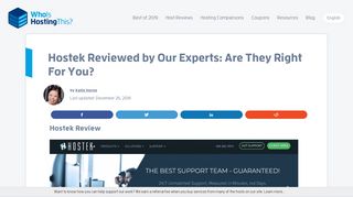 Hostek Reviewed by Our Experts: Are They Right For You?