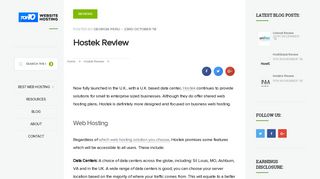 Hostek Review - Top 10 Website Hosting
