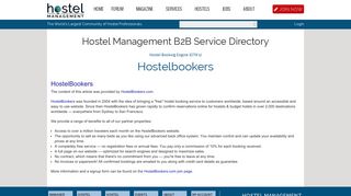 Hostelbookers | Hostel Management