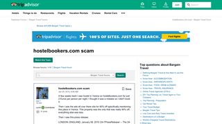 hostelbookers.com scam - Bargain Travel Forum - TripAdvisor