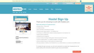 Hostels.com | Hostel Sign up