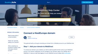 Connect a HostEurope domain – Home - WebDirect - Booking.com