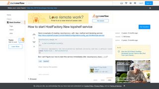 How to start HostFactory.New topshelf service - Stack Overflow