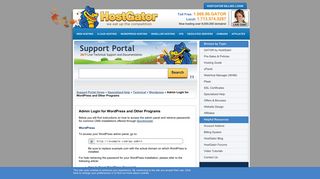 Admin Login for WordPress and Other Programs « HostGator.com ...