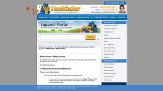 Billing Portal - Billing History « HostGator.com Support Portal