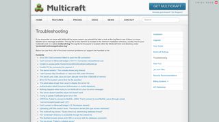 Multicraft - The Minecraft Hosting Solution - Troubleshooting
