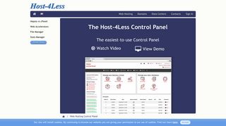 Control Panel - Web Hosting from Host-4Less