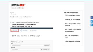 Emails How Tos - HostingRaja