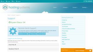 Support - Hosting Systems Ltd