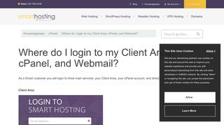 Where do I login to my Client Area, cPanel, and Webmail? – Smart ...