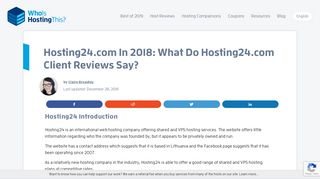 Hosting24.com In 2019: What Do Hosting24.com Client Reviews Say?