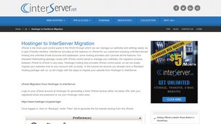 Hostinger to InterServer Migration - Interserver Tips