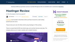 Hostinger Review: Is This European Web Host Any Good?