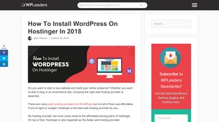 How Install WordPress On Hostinger In 2019 (With Pictures)