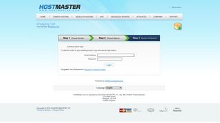 existing client login - HOSTMASTER - Shopping Cart